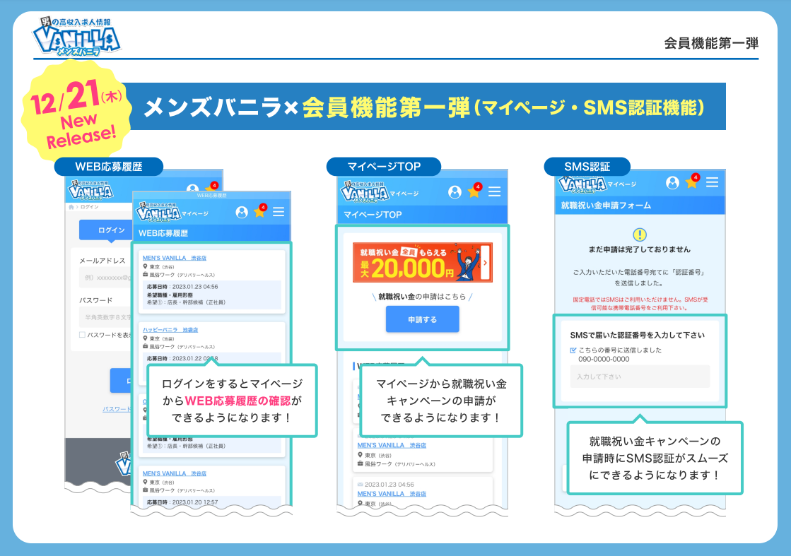 会員機能第一弾